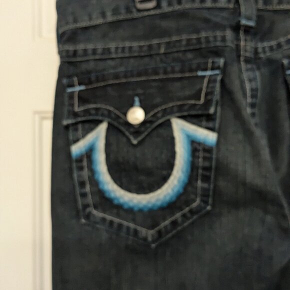 True Religion Men's Jeans Straight-Leg Blue Denim Size 38 - Picture 3 of 14